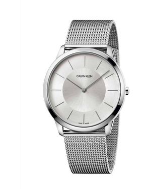 Calvin Klein Orologio solo tempo con cinturino maglia milanese e cassa in acciaio - Metallizzato