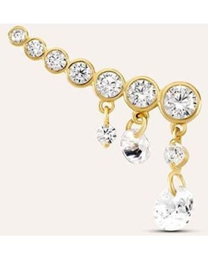 Stroili Orecchini Lobo Bon Ton Oro Giallo Cubic Zirconia - Metallizzato