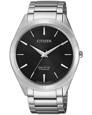 Citizen Orologio solo tempo con cinturino e cassa in super titanio argento - Metallizzato