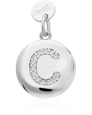 Stroili Pendente Love Beats Argento Rodiato Cubic Zirconia - Bianco