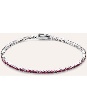 Stroili Bracciale Tennis Charlotte Oro Bianco Rubino - Metallizzato