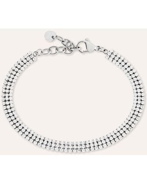 Stroili Bracciale Tennis Aura Acciaio Dorato Cubic Zirconia - Metallizzato