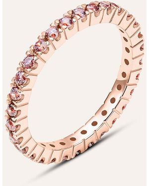 Stroili Anello Eternity Silver Rainbow Argento Rosato Cubic Zirconia