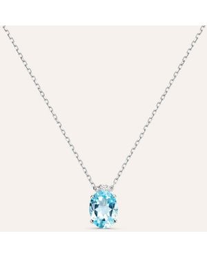 Stroili Collana Punto Luce Amélie Oro Bianco Topazio Cubic Zirconia - Marrone