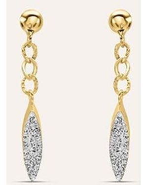 Stroili Orecchini Pendenti Crystal Gold Oro Giallo Cristallo - Neutro
