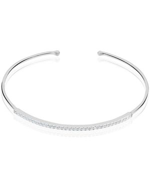 Stroili Bangle Silver Elegance Argento Rodiato Cubic Zirconia - Metallizzato