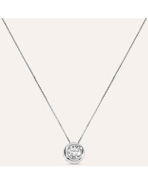 Stroili Girocollo punto luce in oro bianco e diamante 0.50 ct - Nero