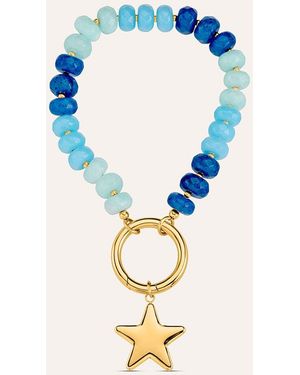Stroili Portachiavi Radiance Acciaio Dorato Giada - Blu