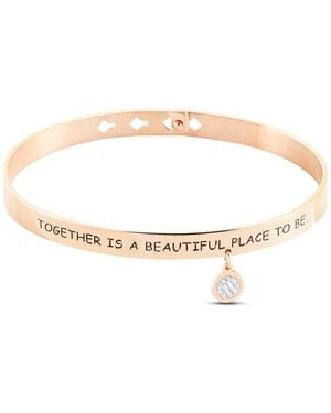 Stroili Bangle Lady Message Acciaio Rosato Friendship e Cristalli - Metallizzato