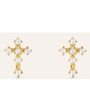 Stroili Orecchini Lobo Silver Glow Argento Dorato Cubic Zirconia - Neutro