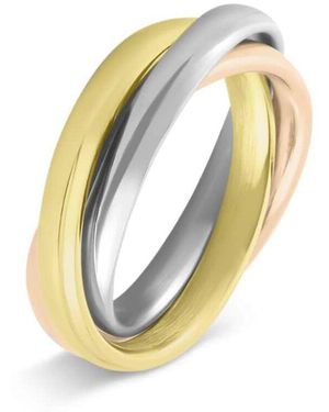 Stroili Anello Fedina Lady Code Acciaio Tricolore - Metallizzato