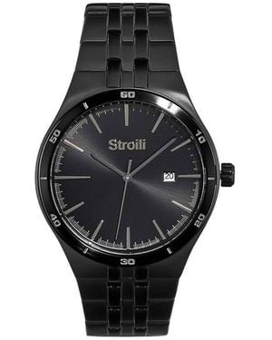 Stroili Orologio solo tempo con cassa e cinturino in acciaio nero