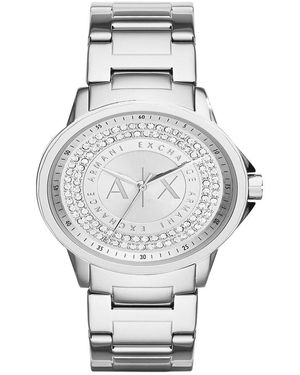 ARMANI EXCHANGE Orologio 3h silver con logo sul bracciale e quadrante silver - Metallizzato