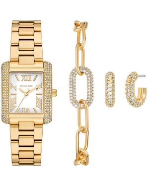 Michael Kors Combo Orologio Al Quarzo Emery Mk4837set - Metallizzato
