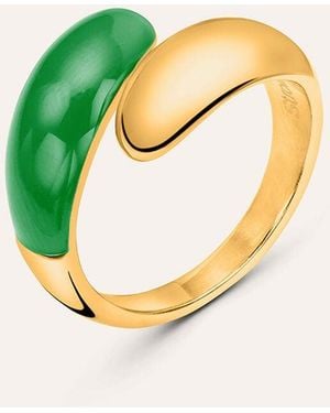 Stroili Anello Contrarie Lady Sweet Acciaio Dorato - Verde