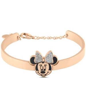 Stroili Bangle Mickey Mouse & Friends Acciaio Rosa Cristallo