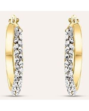 Stroili Orecchini A Cerchio Crystal Gold Oro Giallo Cristallo - Neutro