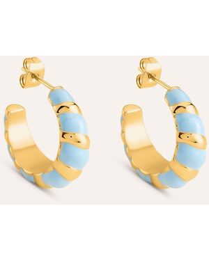 Stroili Orecchini A Cerchio Radiance Acciaio Dorato - Metallizzato