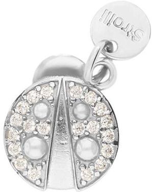 Stroili Pendente Love Beats Argento Rodiato Cubic Zirconia - Bianco