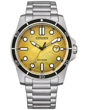 Citizen Orologio Eco Drive Ore Felici Aw1816-89x - Metallizzato
