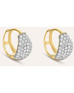 Stroili Orecchini A Cerchio Claire Oro Giallo Cubic Zirconia - Metallizzato