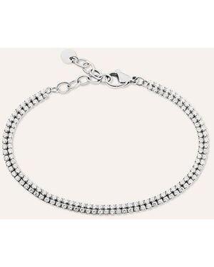 Stroili Bracciale Tennis Aura Acciaio Cubic Zirconia - Metallizzato