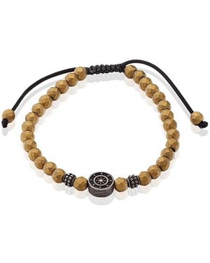 Stroili Bracciale timone e ancora in pietre e cordino regolabile - Metallizzato