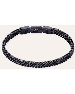 Stroili Bracciale Catena Man Code Acciaio Nero - Blu