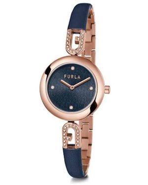 Furla Orologio Al Quarzo Bangle Leather Ww00010011l3 - Blu