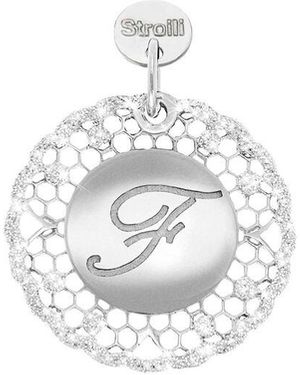 Stroili Charm in argento rodiato e glitter - Bianco