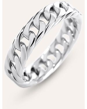 Stroili Anello Fascia Groumette Gentleman Argento Rodiato - Bianco