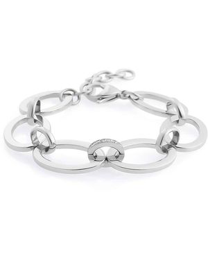 Stroili Bracciale Catena Lady Code Acciaio Cristallo - Metallizzato