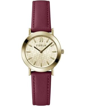 Furla Orologio Minimal Shape Quadrante Champagne Ww00007002l2 - Viola