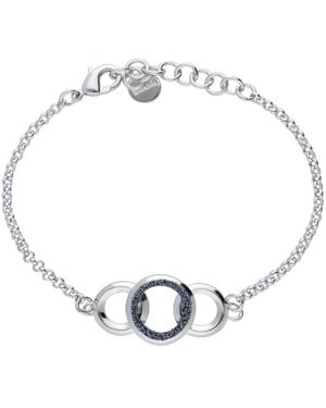 Stroili Bracciale in ottone rodiato e glitter antracite - Metallizzato