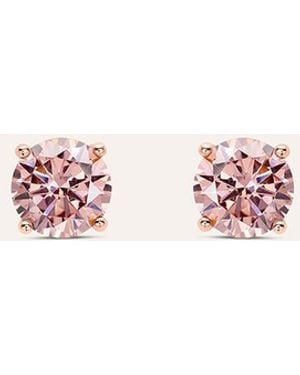Stroili Orecchini Lobo Punto Luce Silver Rainbow Argento Rosato Cubic Zirconia