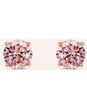 Stroili Orecchini Lobo Punto Luce Silver Rainbow Argento Rosato Cubic Zirconia