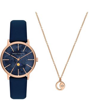 ARMANI EXCHANGE Combo Orologio Al Quarzo Ax7149set - Blu