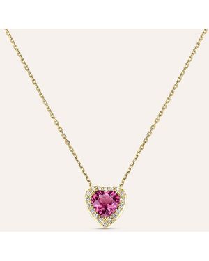Stroili Collana Jasmine Oro Giallo Rodolite Diamante - Rosa