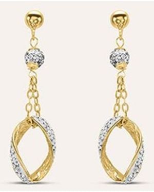 Stroili Orecchini Pendenti Crystal Gold Oro Giallo Cristallo - Neutro