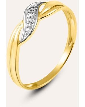 Stroili Anello Fascia Sophia Oro Bicolore Diamante - Metallizzato