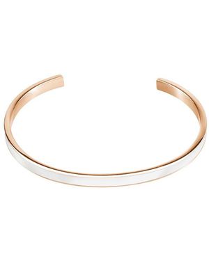 Stroili Bangle in acciaio con smalto bianco - Metallizzato