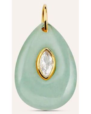 Stroili Pendente Radiance Acciaio Dorato Avventurina Cubic Zirconia - Verde
