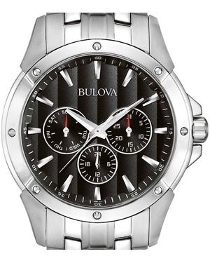 Bulova Orologio Bg-Dress quadrante nero 96C107 - Metallizzato