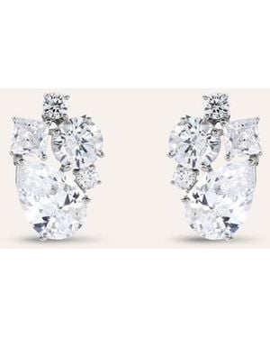Stroili Orecchini Lobo Red Carpet Argento Rodiato Cubic Zirconia - Bianco