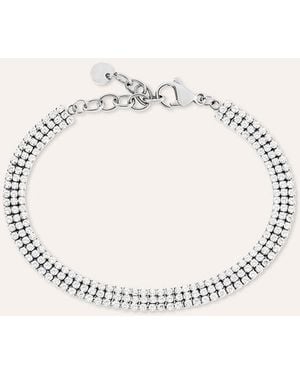 Stroili Bracciale Tennis Aura Acciaio Dorato Cubic Zirconia - Metallizzato