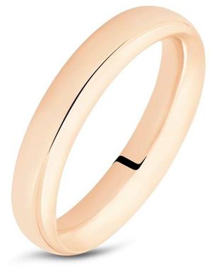 Stroili Fede Comoda Leggera 4 mm Oro Rosa - Bianco
