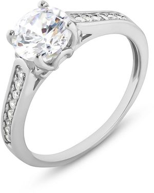 Stroili Anello Solitario Silver Elegance Argento Rodiato Cubic Zirconia - Bianco