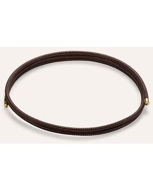 Stroili Choker Magnetico Cordino Marrone e Acciaio Dorato - Giallo