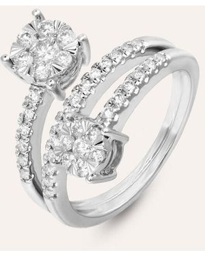 Stroili Anello Contrarie Petali Oro Bianco Diamante - Metallizzato