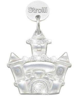 Stroili Charm in argento rodiato e glitter - Bianco